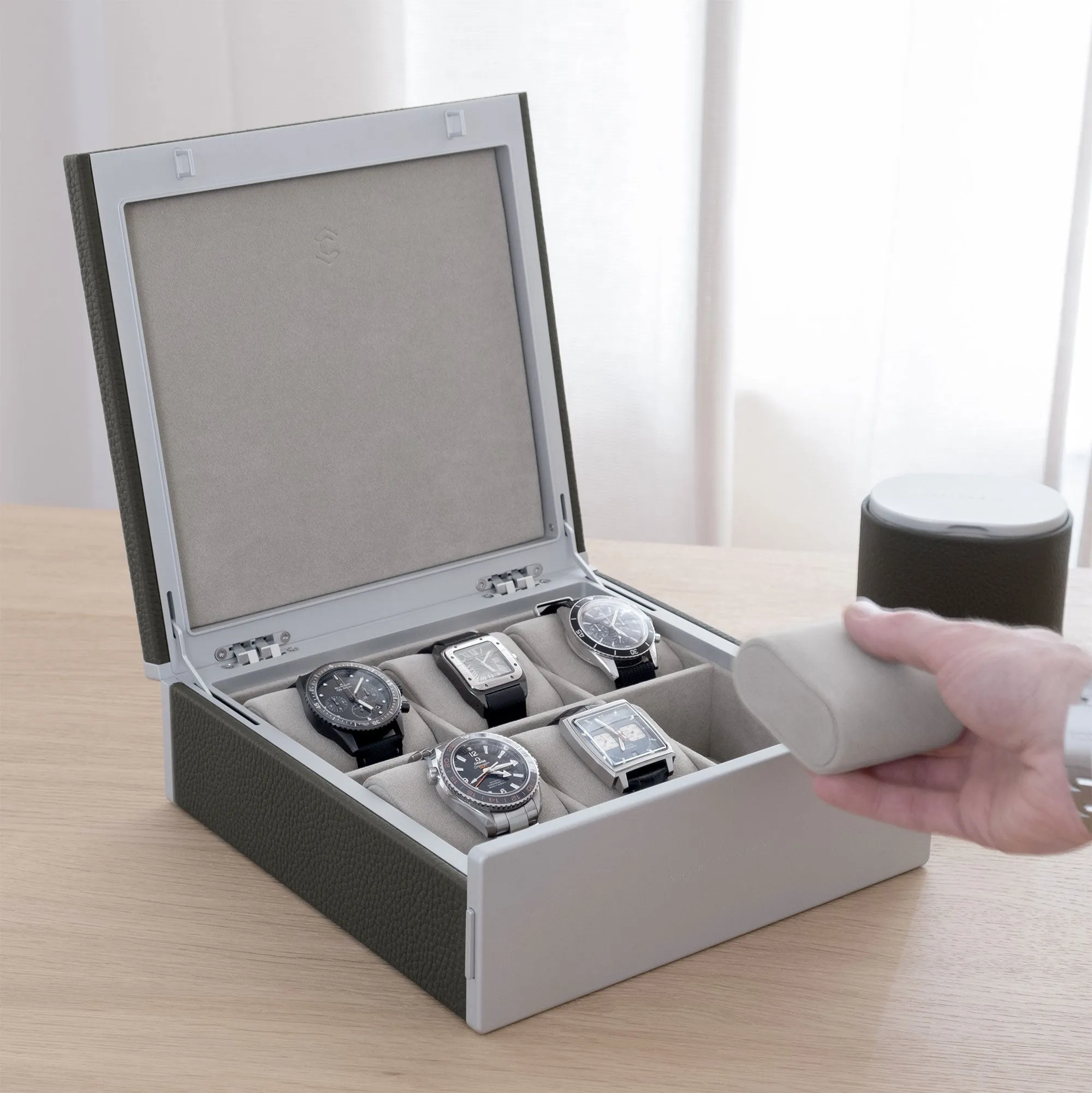 SPENCE 6 WATCH BOX - GRAPHITE / GREY
