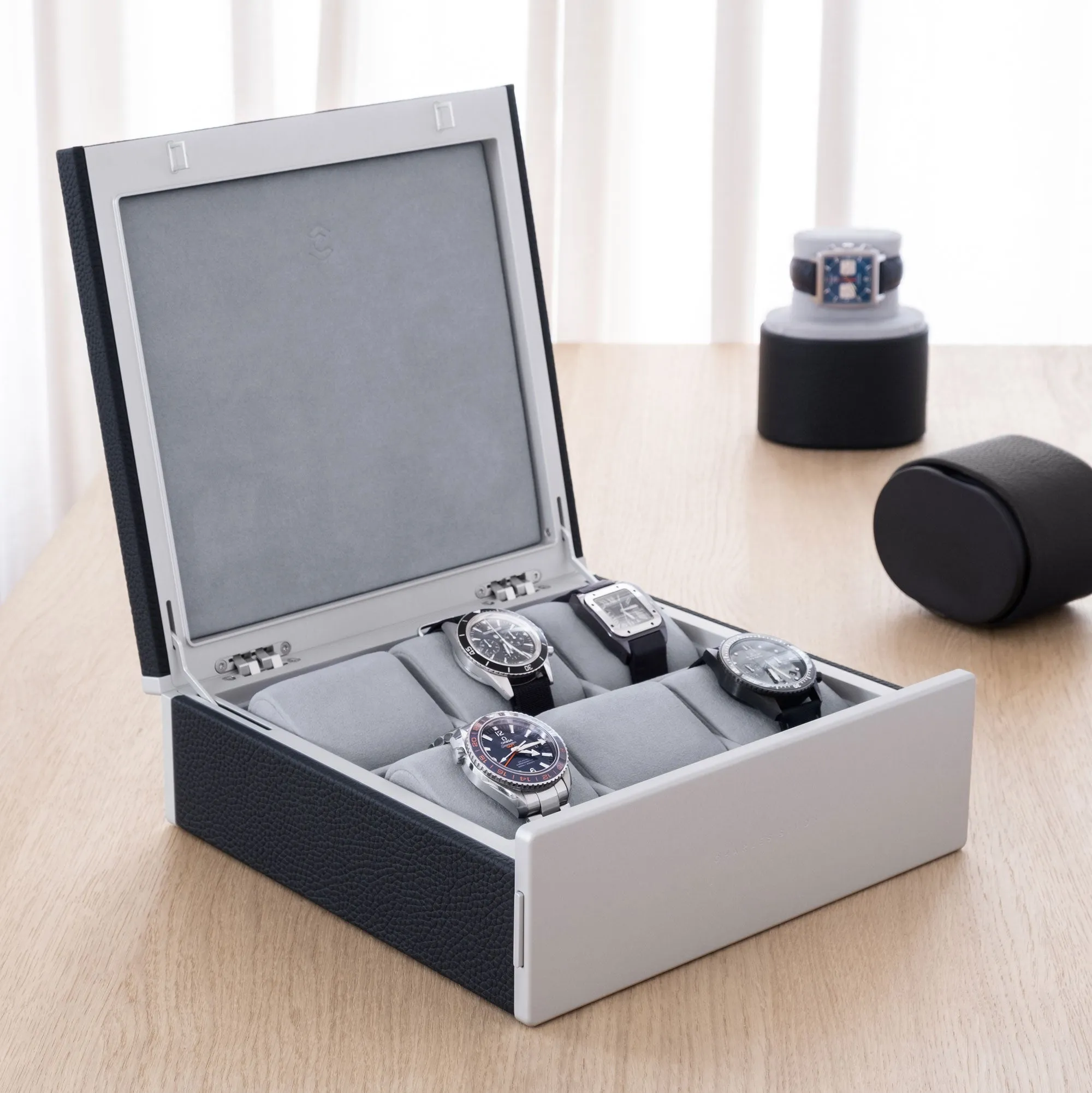 SPENCE 6 WATCH BOX - MARINE / GREY