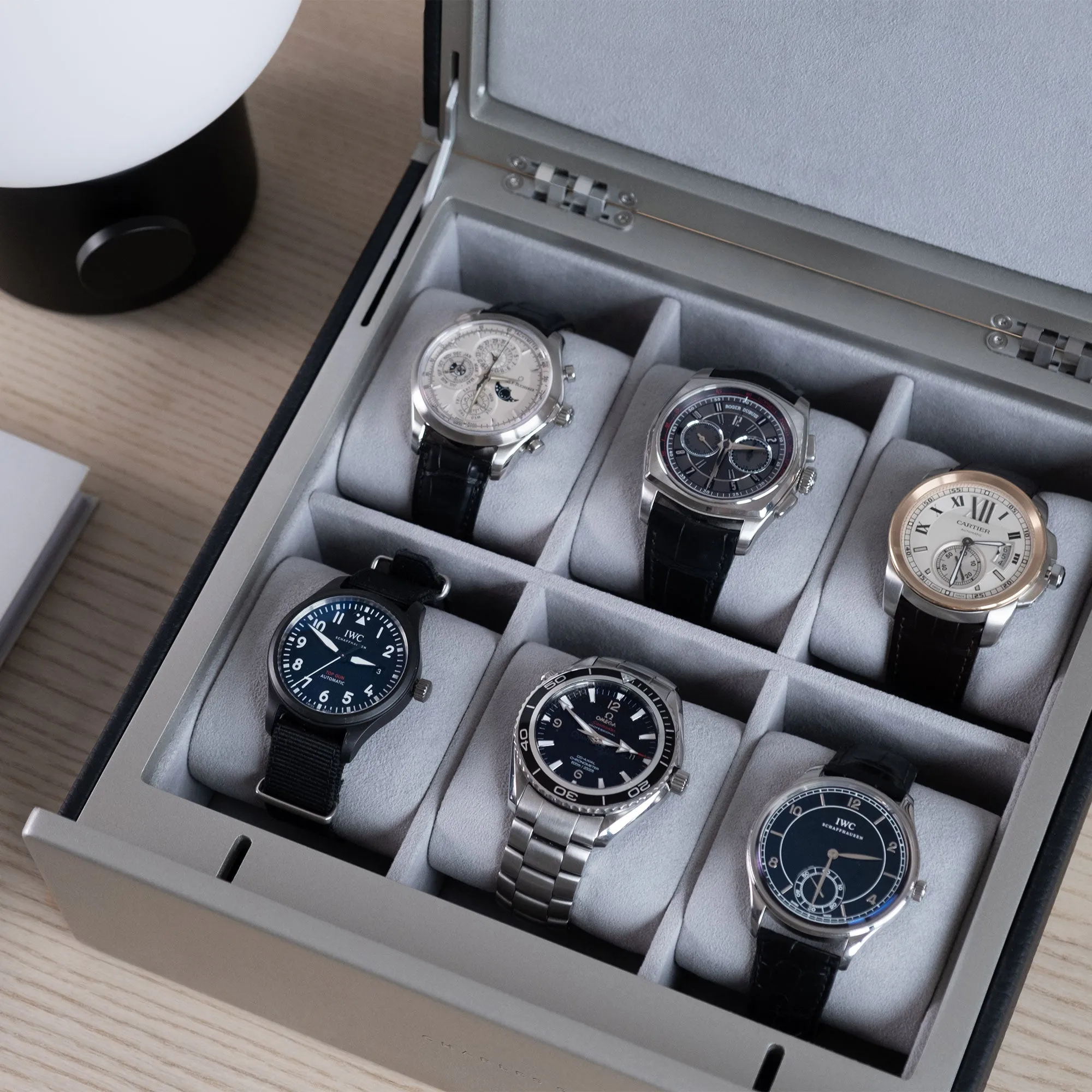 SPENCE 6 WATCH BOX - MARINE / GREY