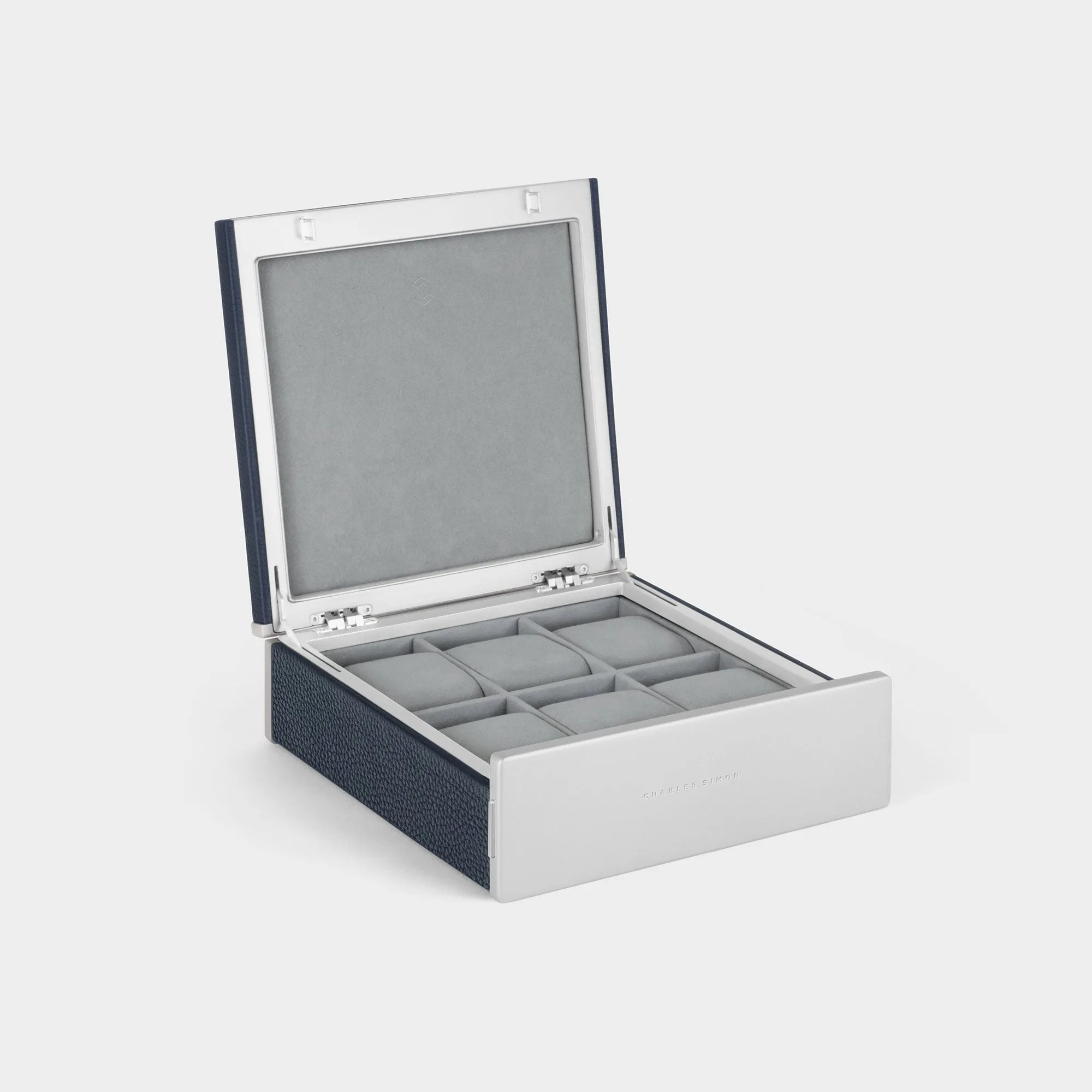 SPENCE 6 WATCH BOX - MARINE / GREY