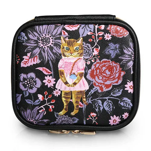 Square Cosmetic Pouch Nathalie Lete - Owl Mint