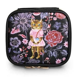 Square Cosmetic Pouch Nathalie Lete - Owl Mint