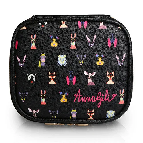 Square Cosmetic Pouch Nathalie Lete - Owl Mint