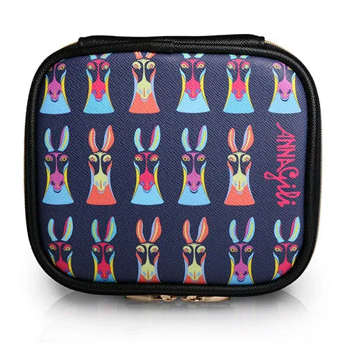 Square Cosmetic Pouch Nathalie Lete - Owl Mint