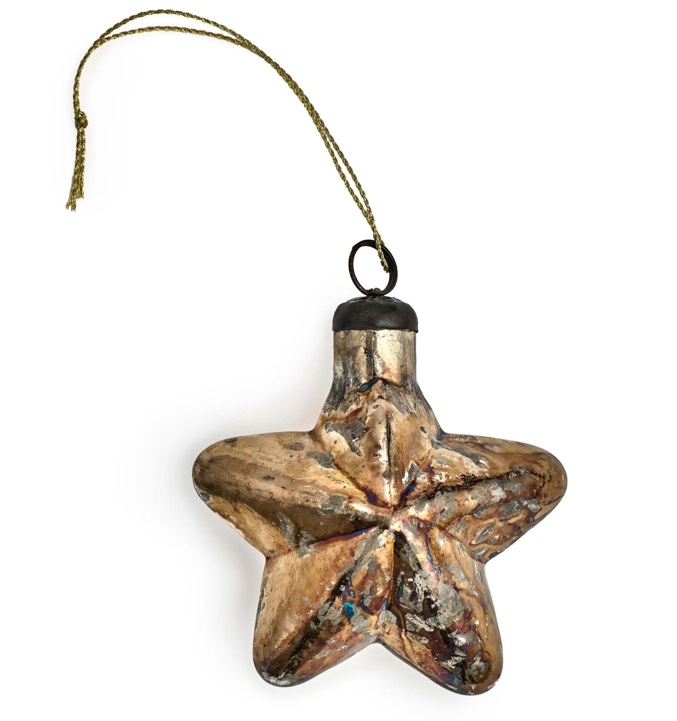 STELLA ORNAMENT- 3 INCH-ANTIQUE GOLD