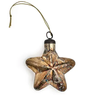 STELLA ORNAMENT- 3 INCH-ANTIQUE GOLD