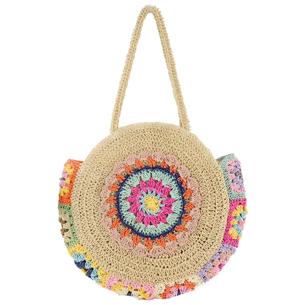Straw Woven Shoulder Bag Women'S Large Capacity Weaving Tote Bag