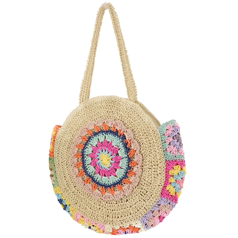 Straw Woven Shoulder Bag Women'S Large Capacity Weaving Tote Bag