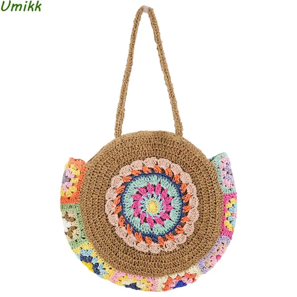 Straw Woven Shoulder Bag Women'S Large Capacity Weaving Tote Bag