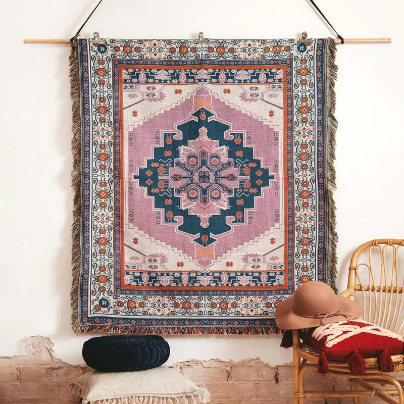 'Strawberry Fields' Woven Picnic Rug/Throw