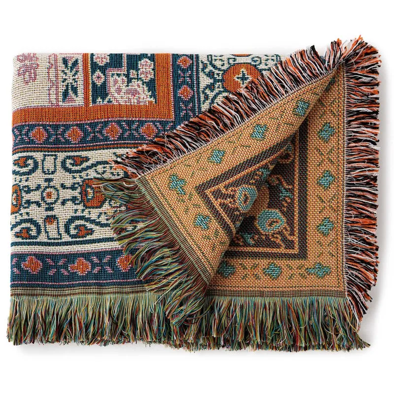'Strawberry Fields' Woven Picnic Rug/Throw