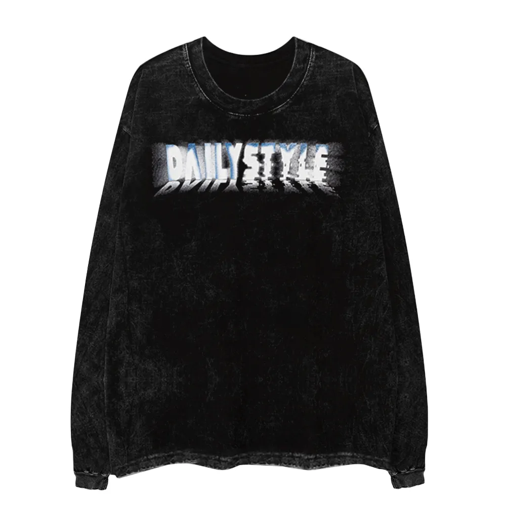 Street Skateboarding Boy Silhouette Long-Sleeve Shirt