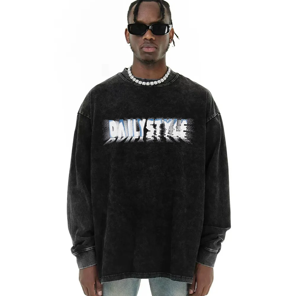 Street Skateboarding Boy Silhouette Long-Sleeve Shirt