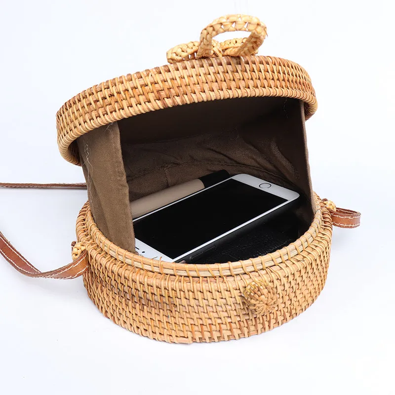 Summer Round Handmade Straw Bag