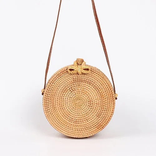 Summer Round Handmade Straw Bag
