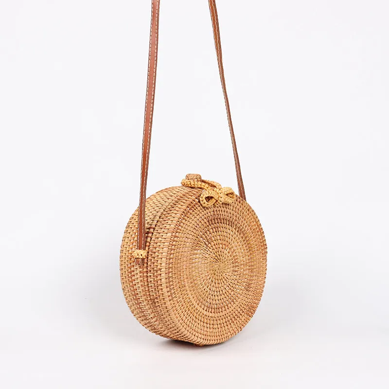 Summer Round Handmade Straw Bag