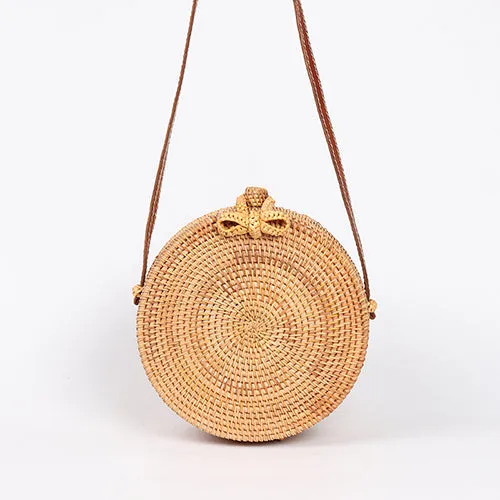 Summer Round Handmade Straw Bag