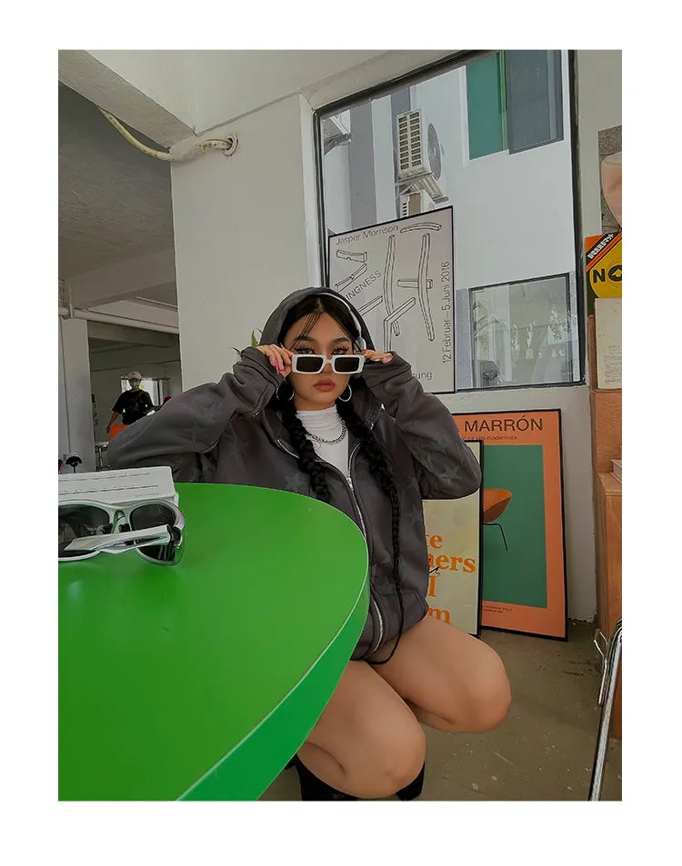 Super Star Long Sleeve Graphic Star Print Sweatshirt Hoodie