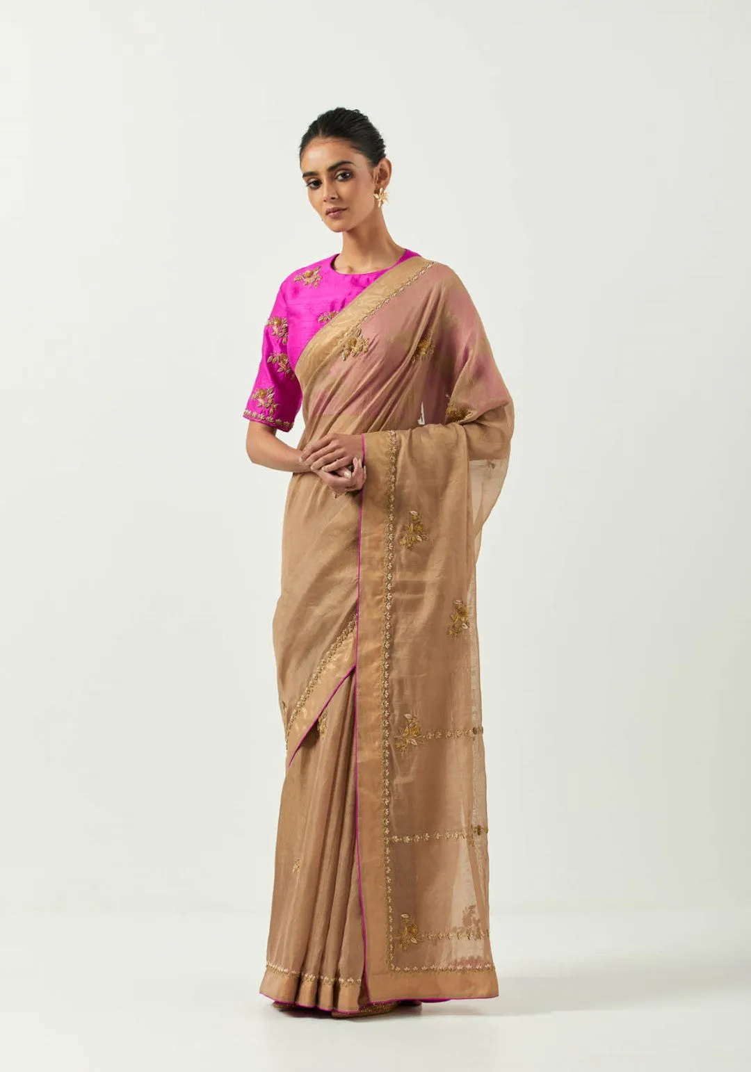 surmai gulab saree