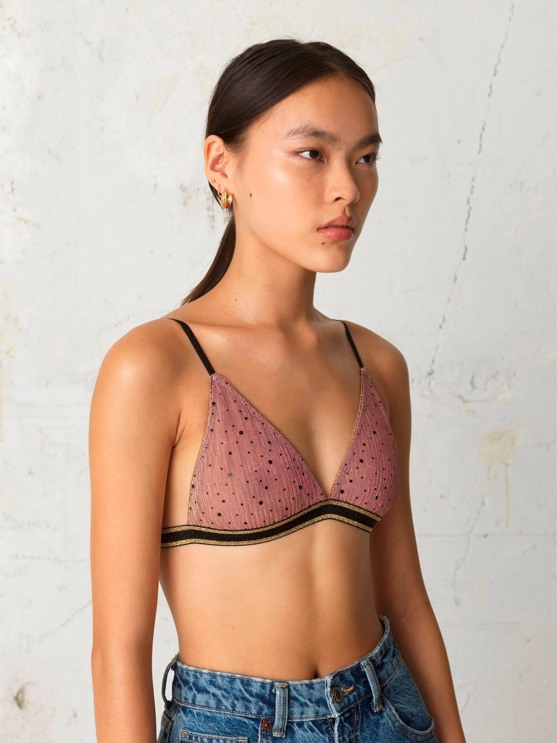 Tassie Sequins Mesh Bra