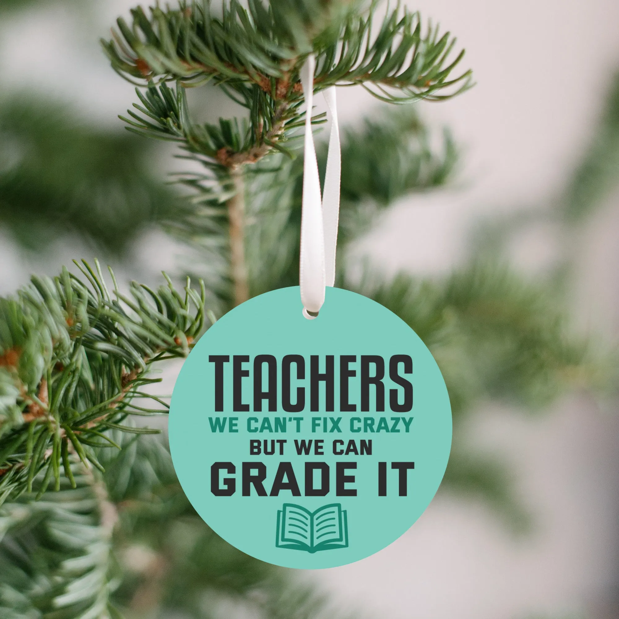 Teachers We Can't Fix Crazy Christmas Ornament