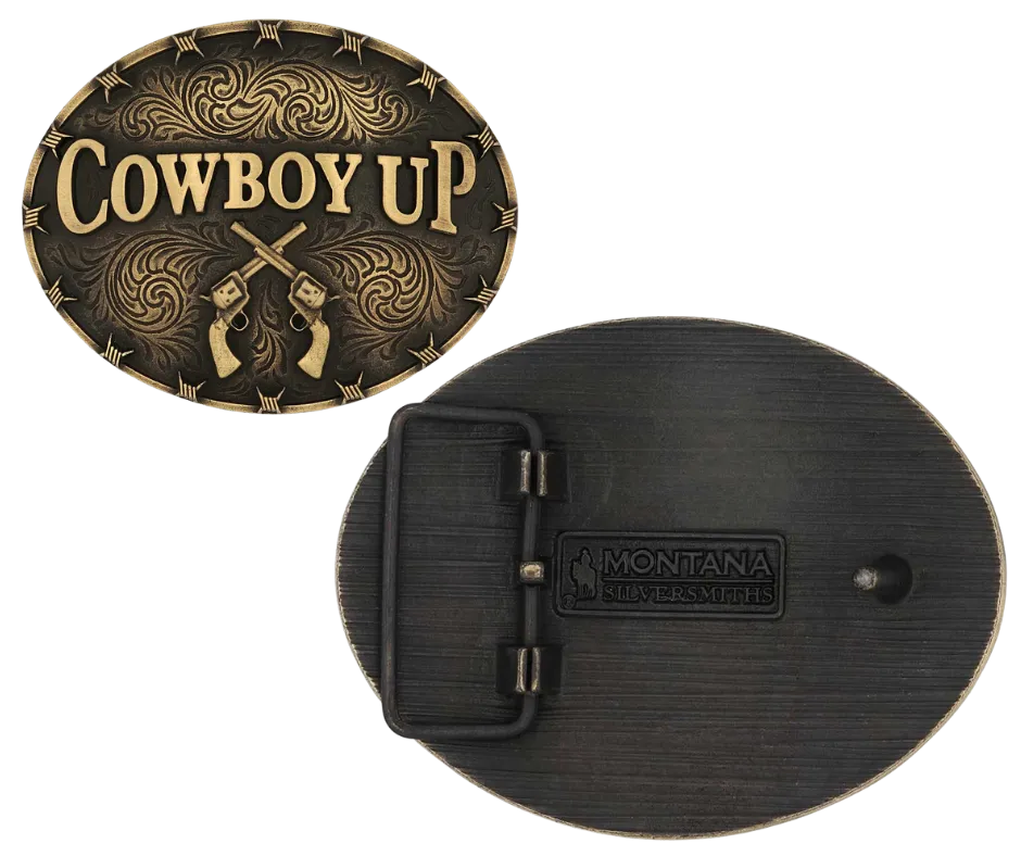 The "Cowboy Up" Belt Buckle