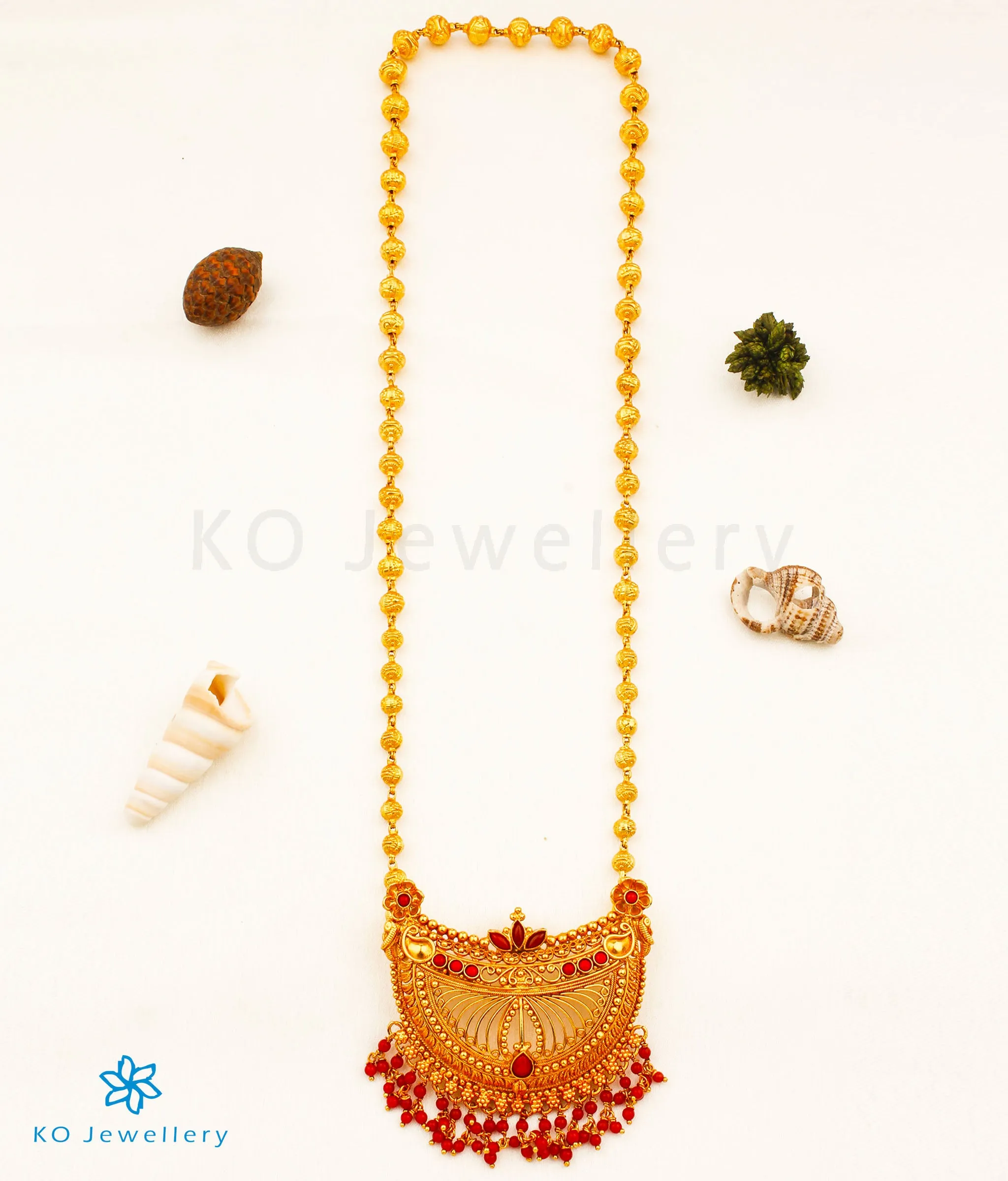 The Tvam Silver Mohanmala Necklace (Coral)