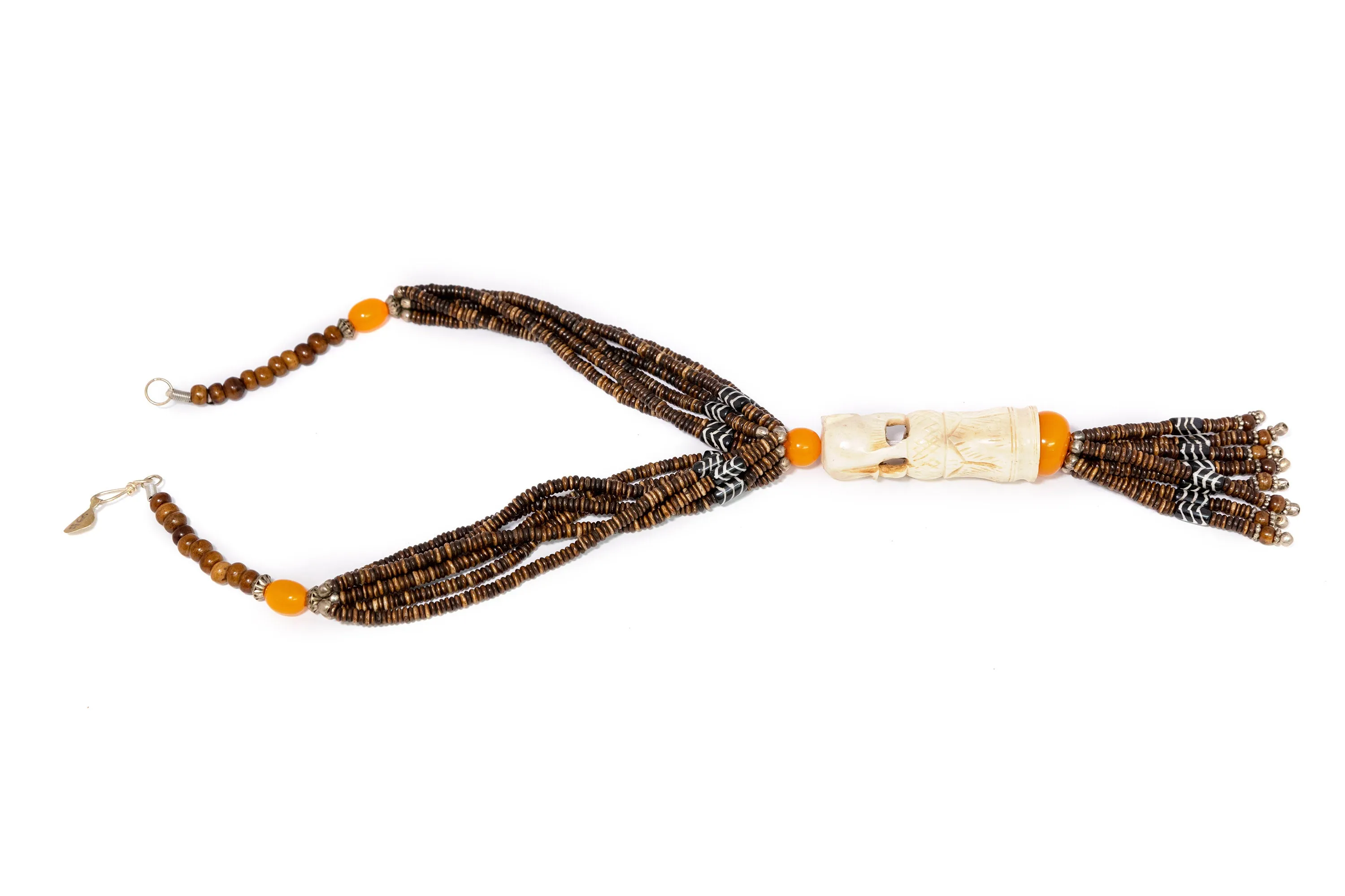 Tribal Wooden Beaded Necklace