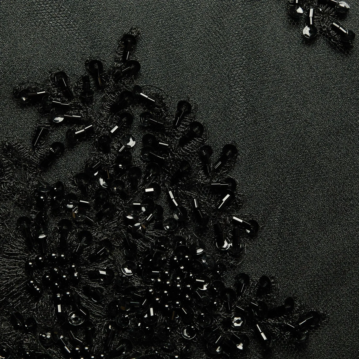 Tulle Lace Fabric Metallic Embroidered with Beads & Sequins 100% Polyester 50/52" Wide | Exquisite Fabric