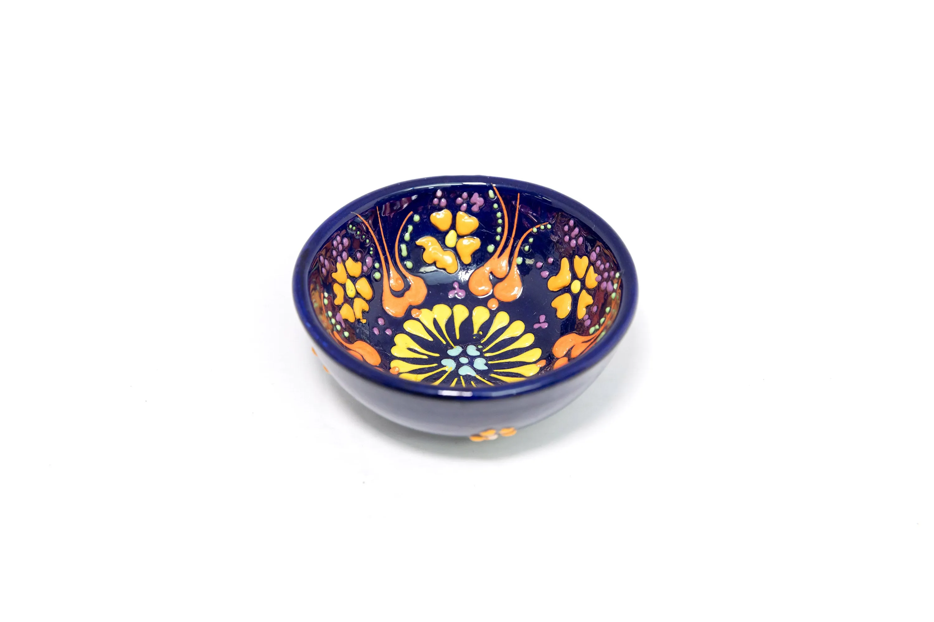 Turkish Ceramic Purple Hand Painted Bowl
