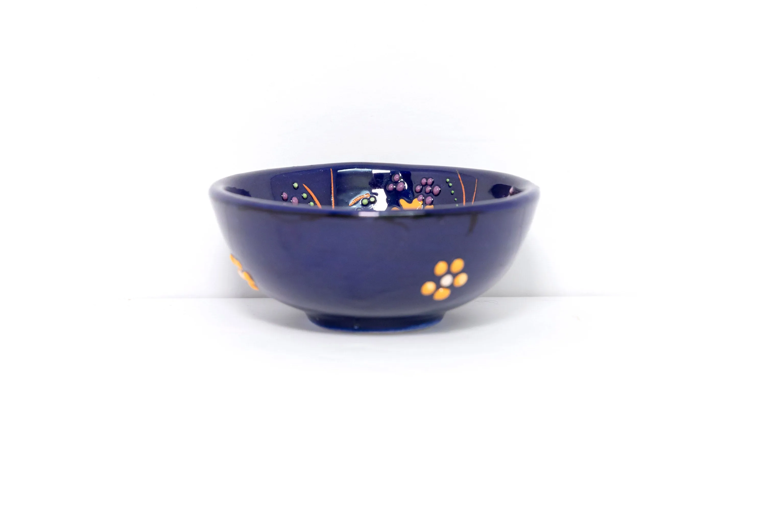 Turkish Ceramic Purple Hand Painted Bowl