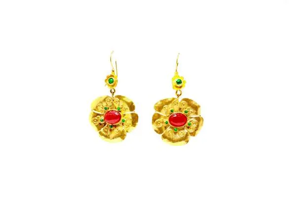 Turkish Ruby  Earring
