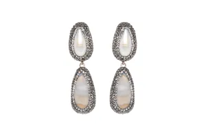 Turkish Silver Pearl Dangle Earrings