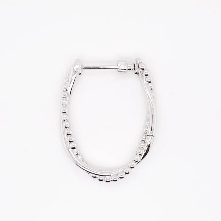 Twisted Hoop Earring in Sterling Silver w Patented Screw On Backs
