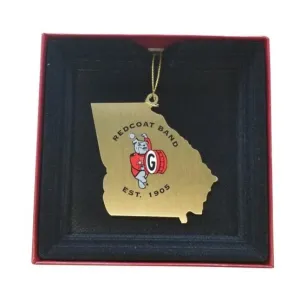 UGA Redcoat Band State Shape Ornament