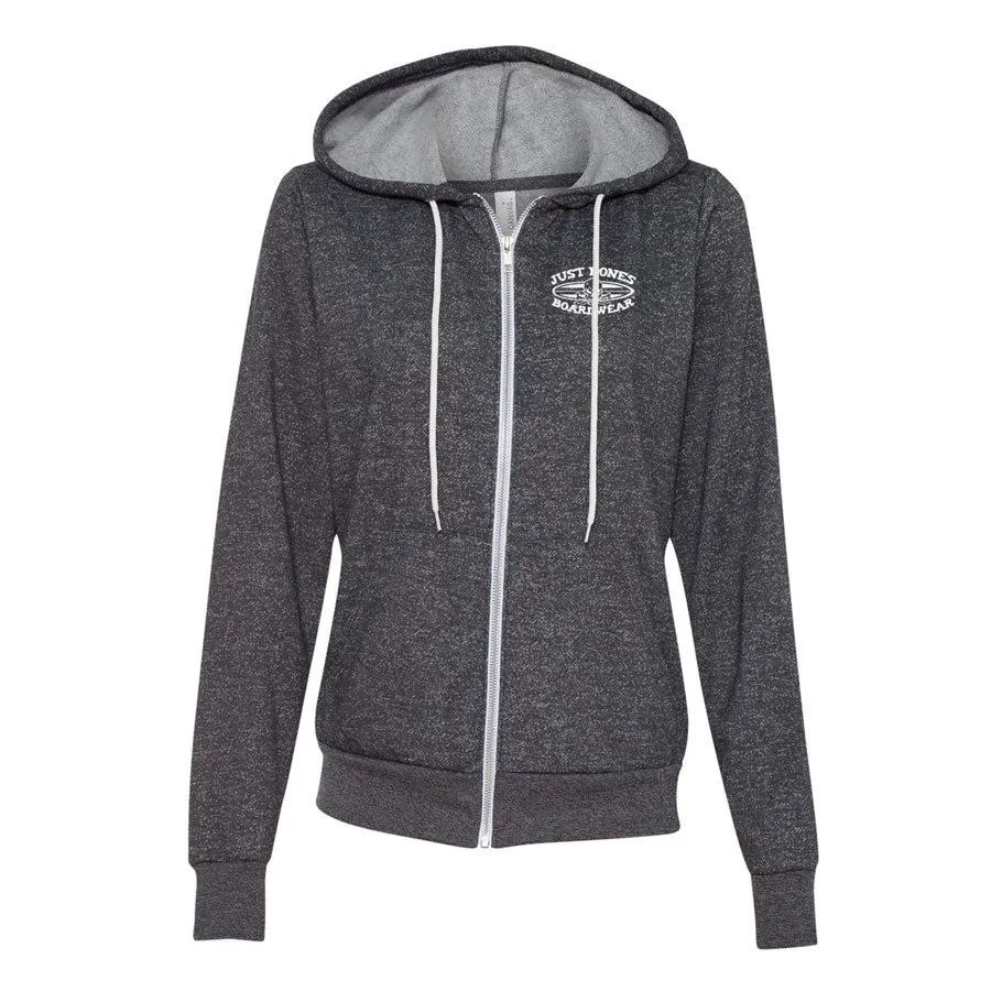 Unisex Logo Digital Gray Zip Hoodie