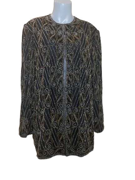 Valerie Stevens II Evening Silk Beaded Jacket