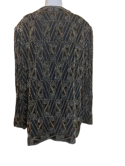 Valerie Stevens II Evening Silk Beaded Jacket