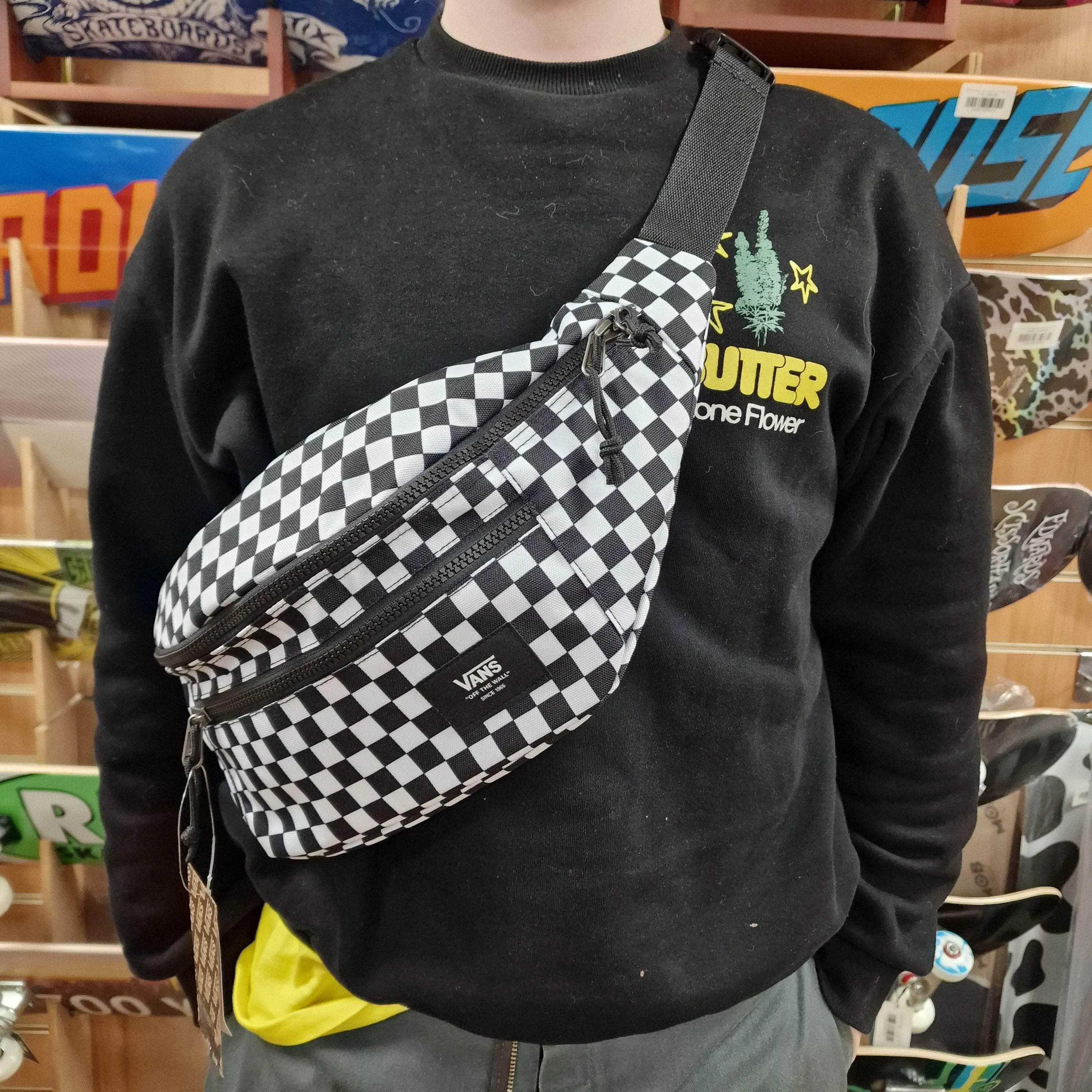 Vans Ward Cross Body Pack Black / White Checker