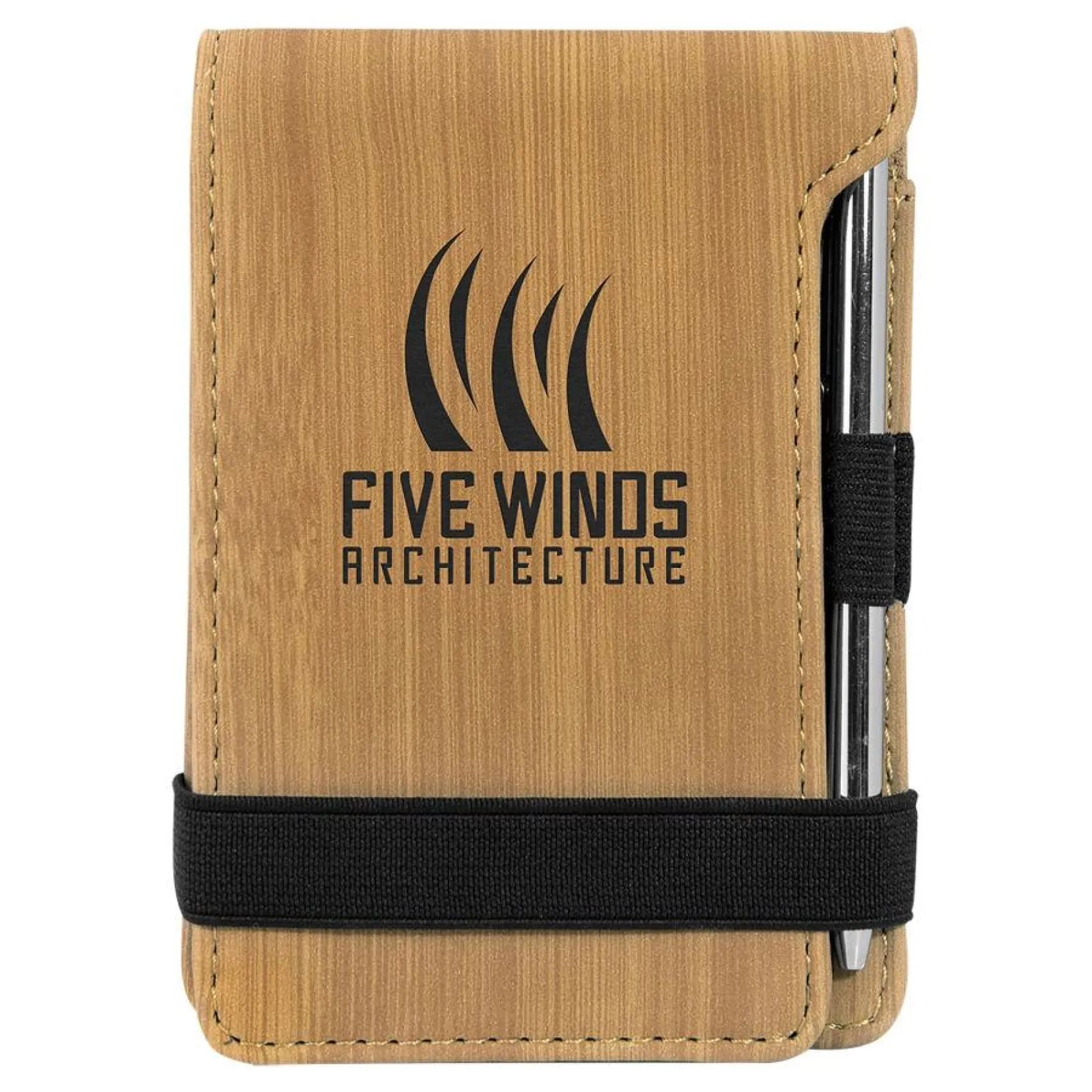 Vegan Leather Mini Notepad with Pen