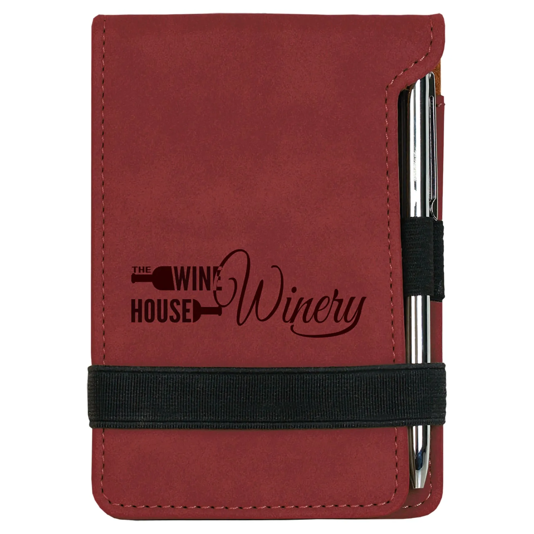 Vegan Leather Mini Notepad with Pen