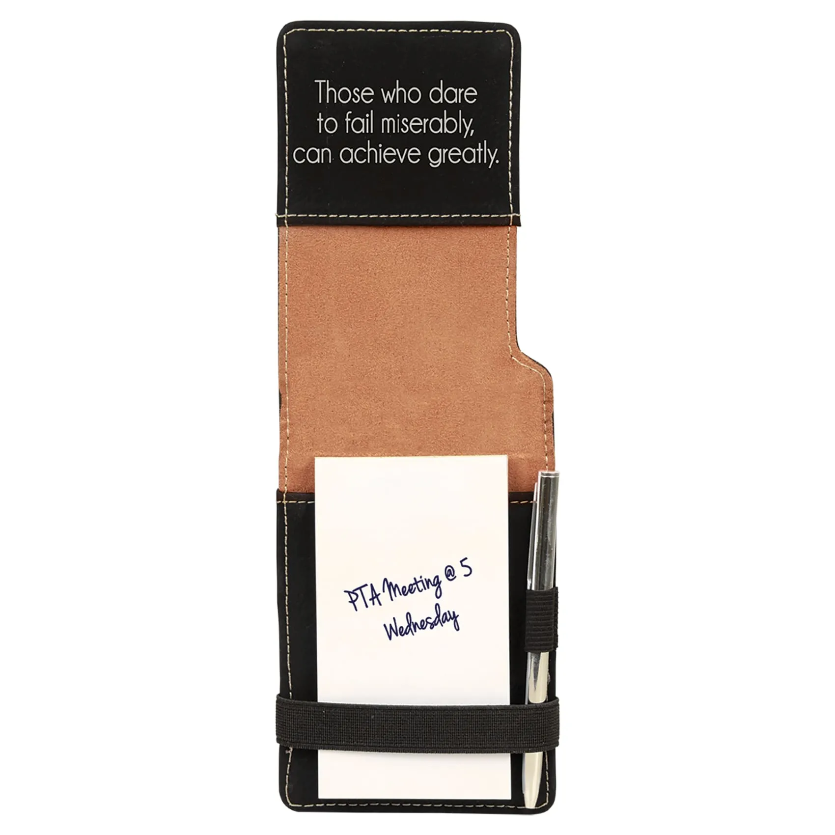 Vegan Leather Mini Notepad with Pen