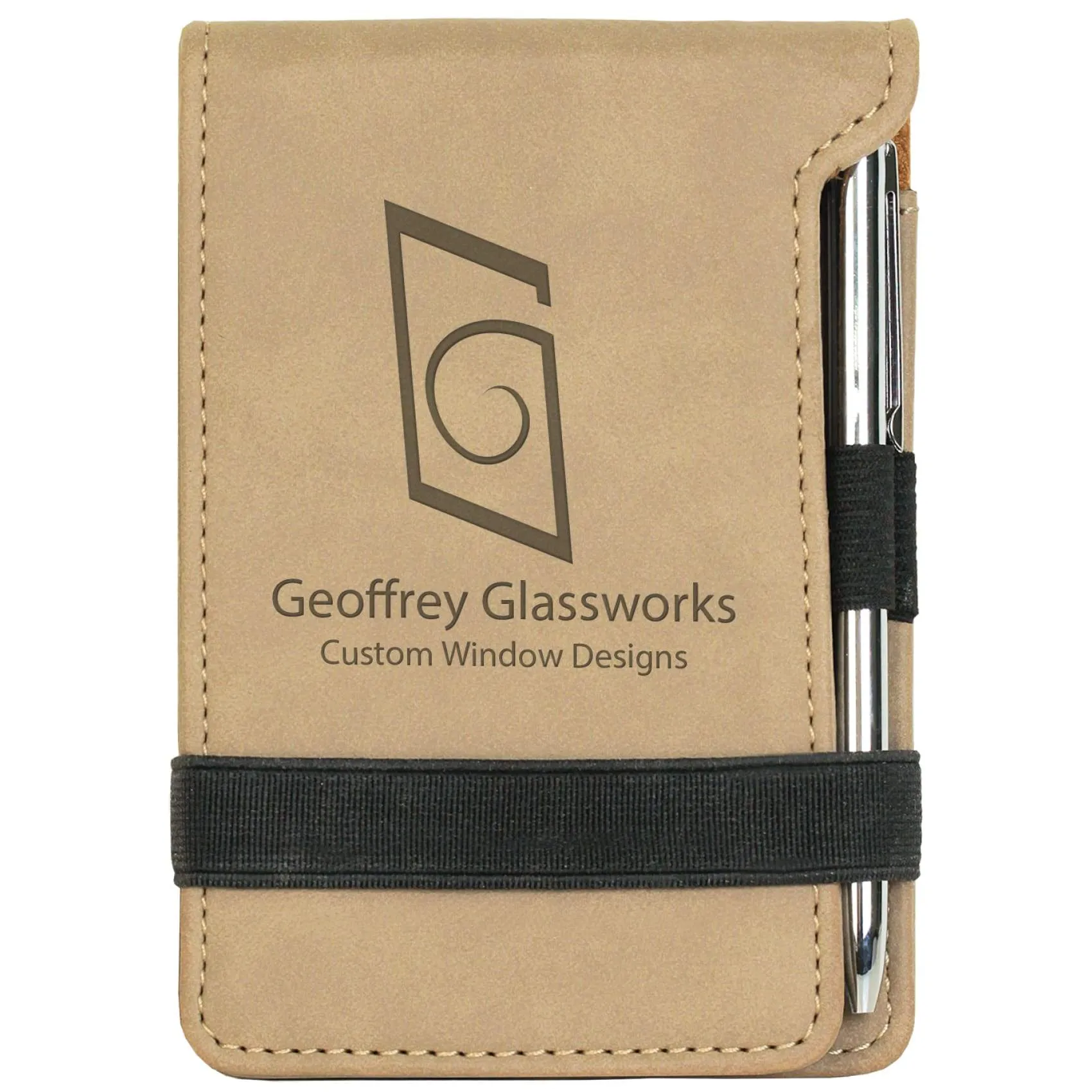 Vegan Leather Mini Notepad with Pen