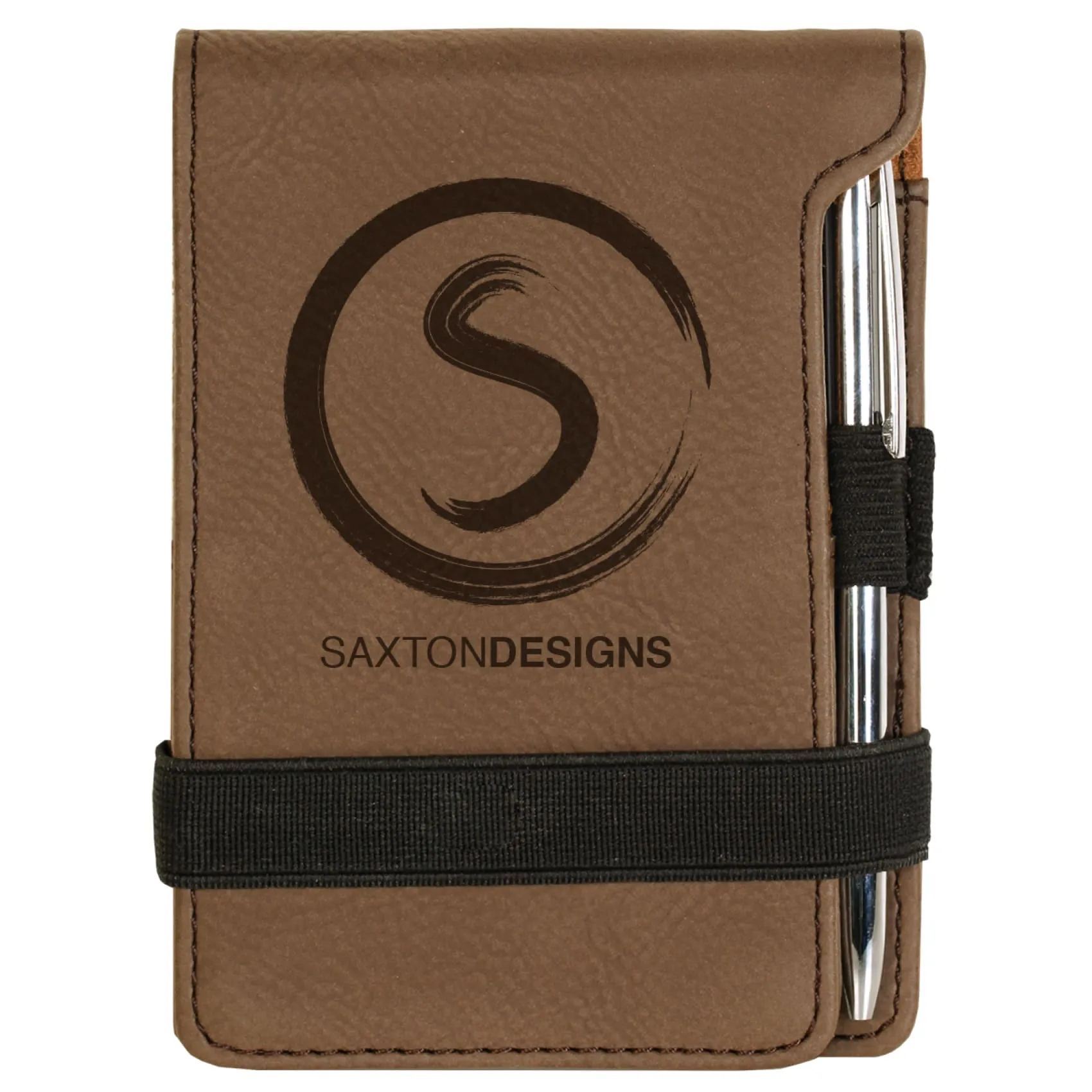 Vegan Leather Mini Notepad with Pen