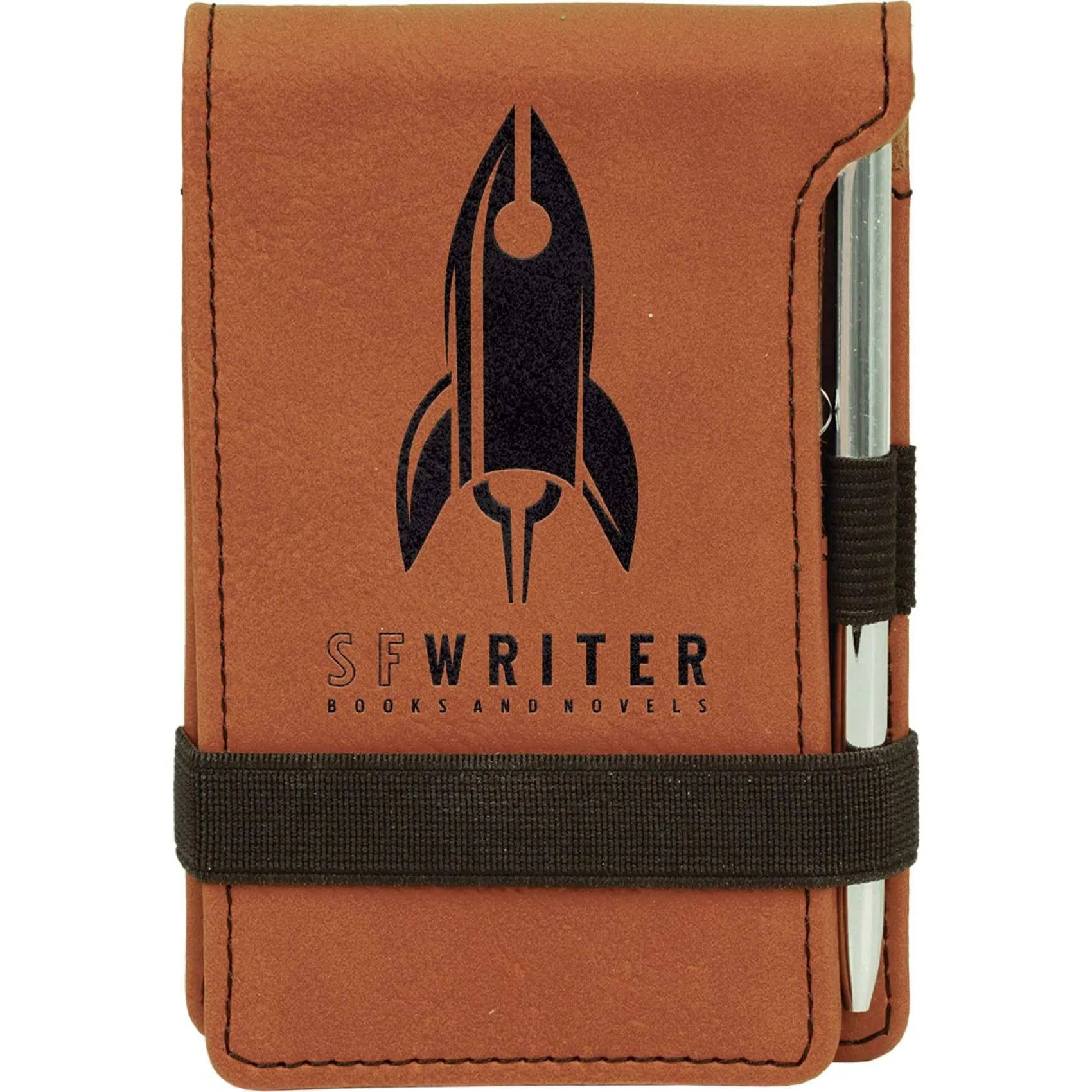 Vegan Leather Mini Notepad with Pen