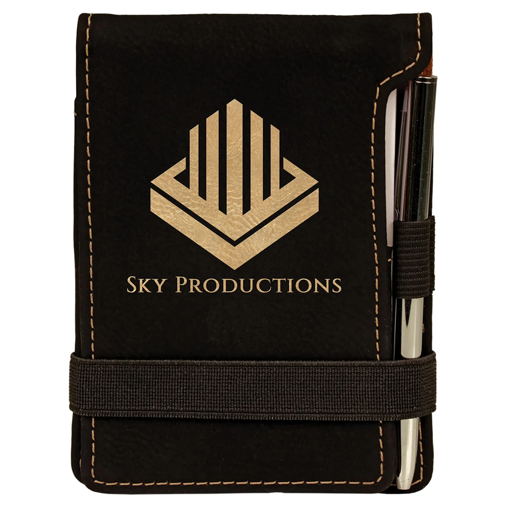 Vegan Leather Mini Notepad with Pen
