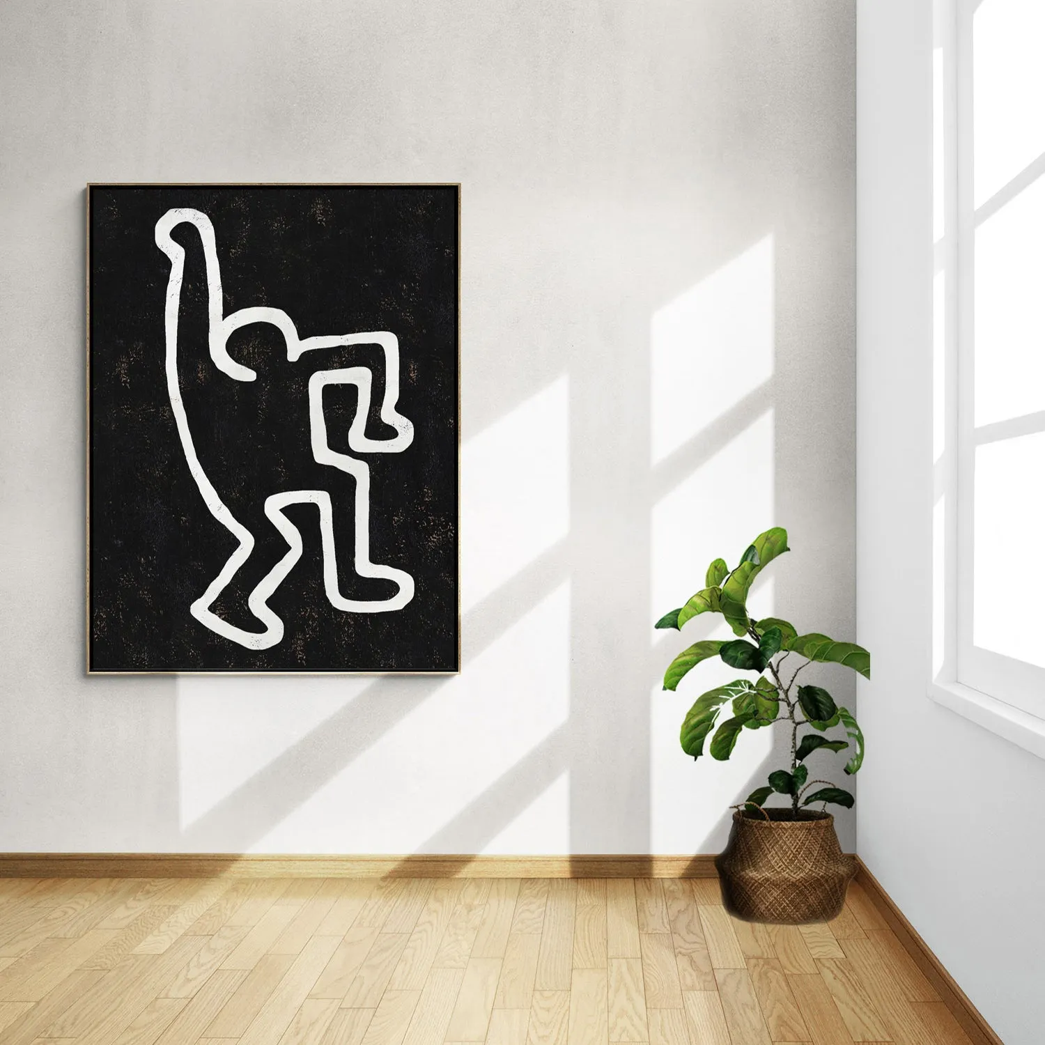 Vertical Abstract Dancing Man Painting H202VR