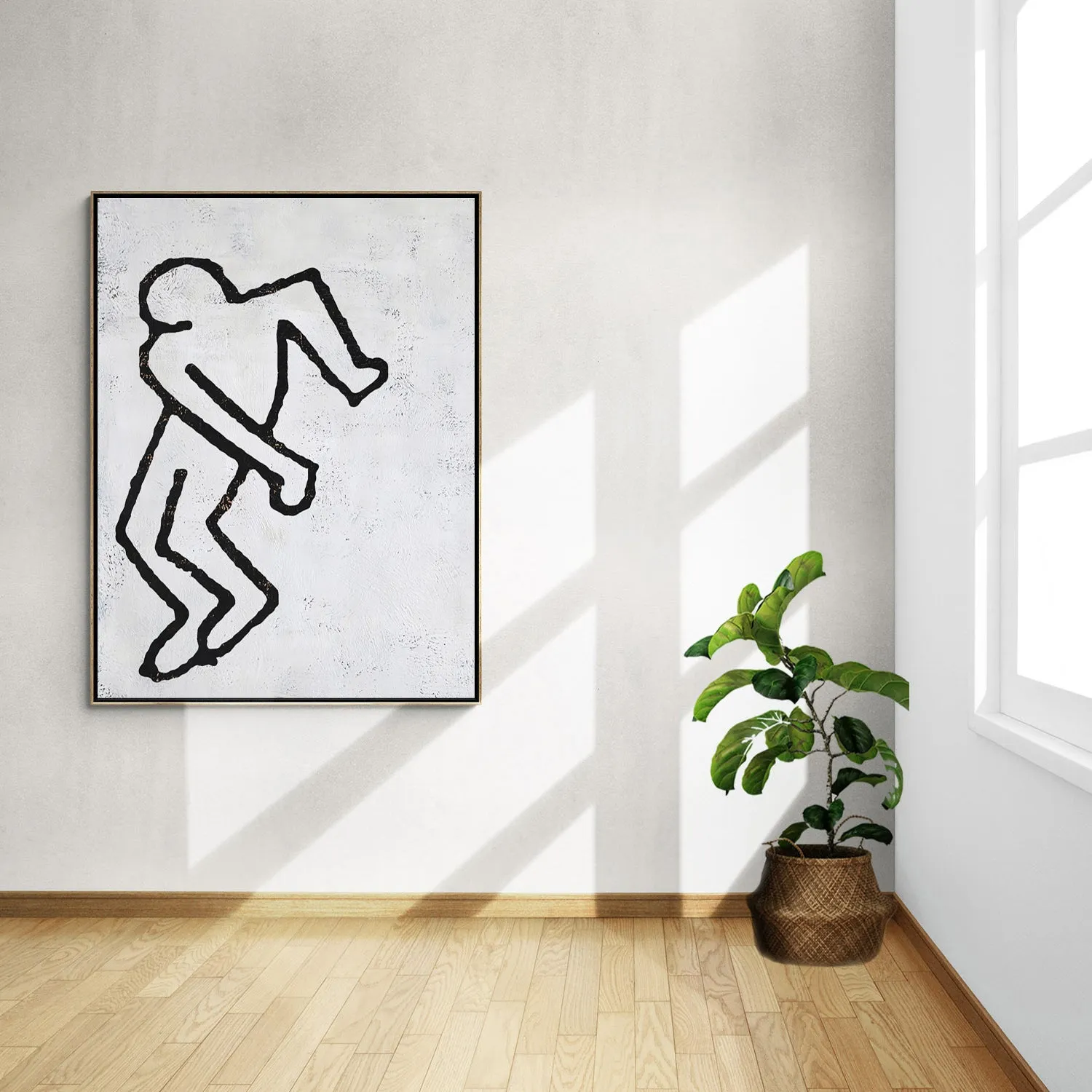 Vertical Abstract Dancing Man Painting H208V