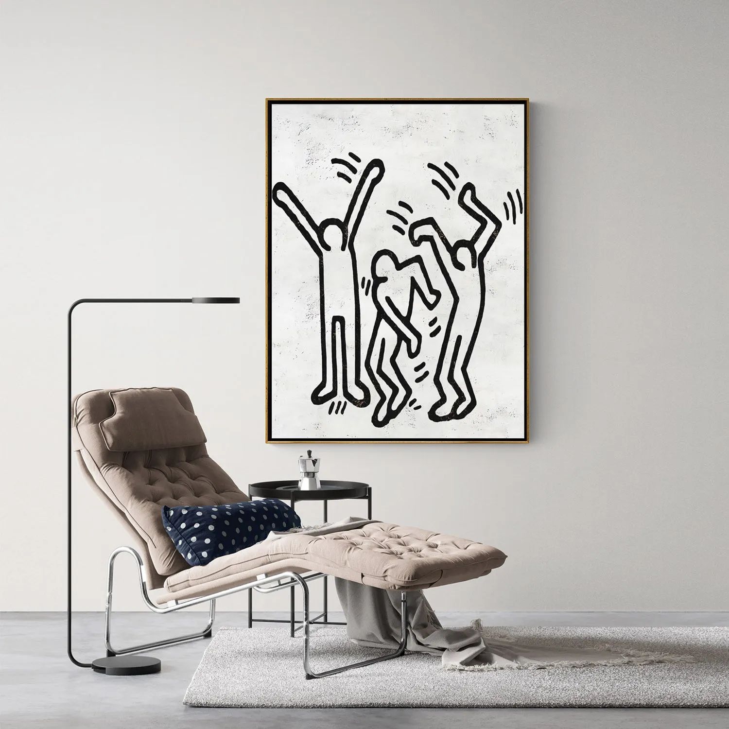 Vertical Abstract Dancing Man Painting H318V