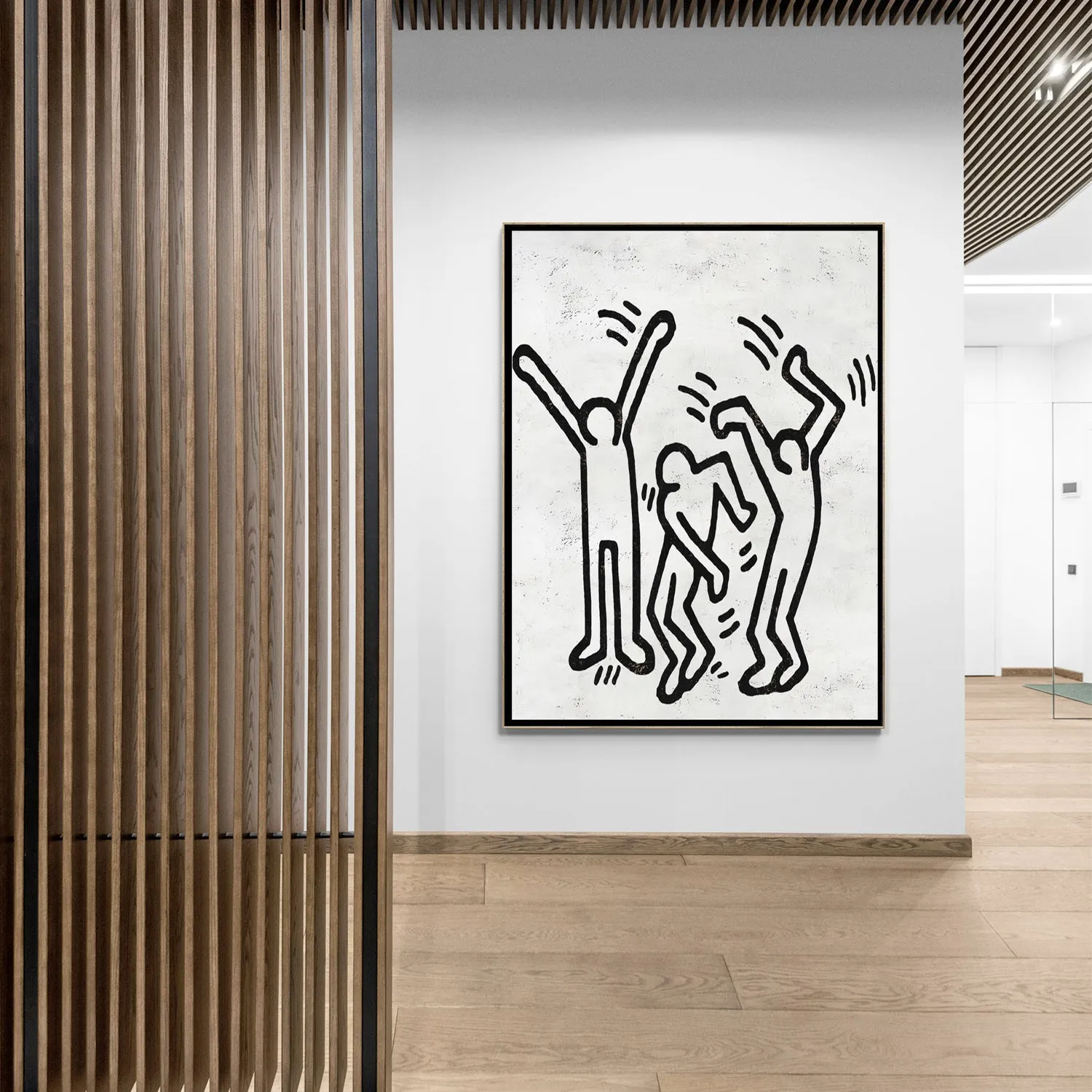Vertical Abstract Dancing Man Painting H318V